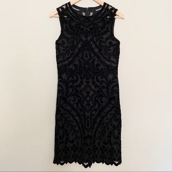Tristan - Black Lace Midi Dress - Picture 1 of 4